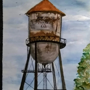 Art Color Water Tower  Digital Print