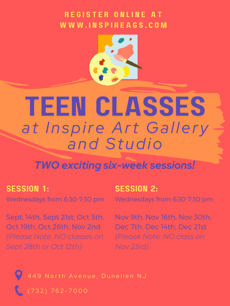 Teen Art Class  Fall Session  1