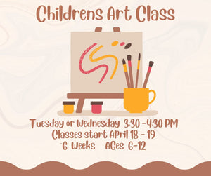 Children's Spring Art Class  Wednesday 3:30 - 4:30 PM